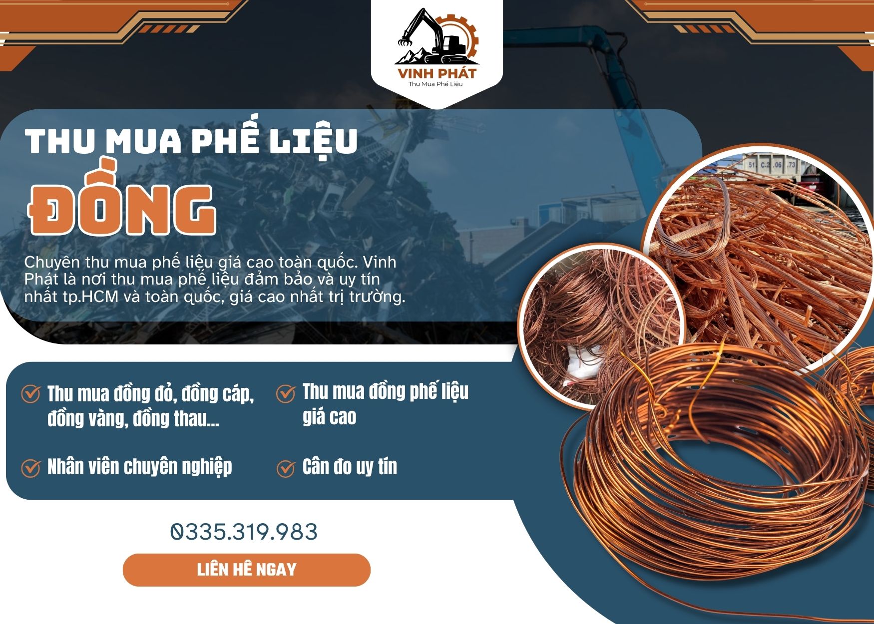 Thu Mua Phế Liệu Đồng Giá Cao TPHCM - Báo Giá Chi Tiết