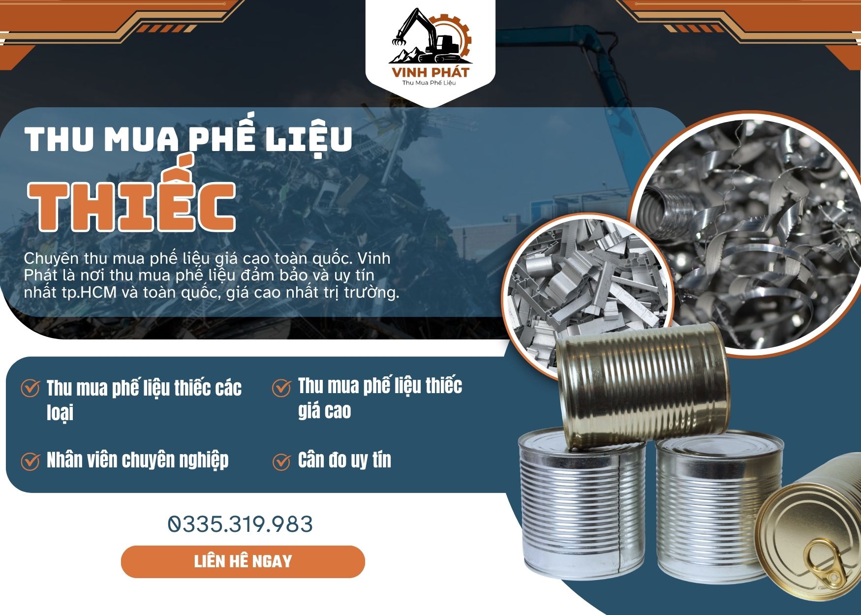 Thu Mua Phế Liệu Thiếc Giá Cao #1 TPHCM - Vinh Phát Báo Giá 24/7