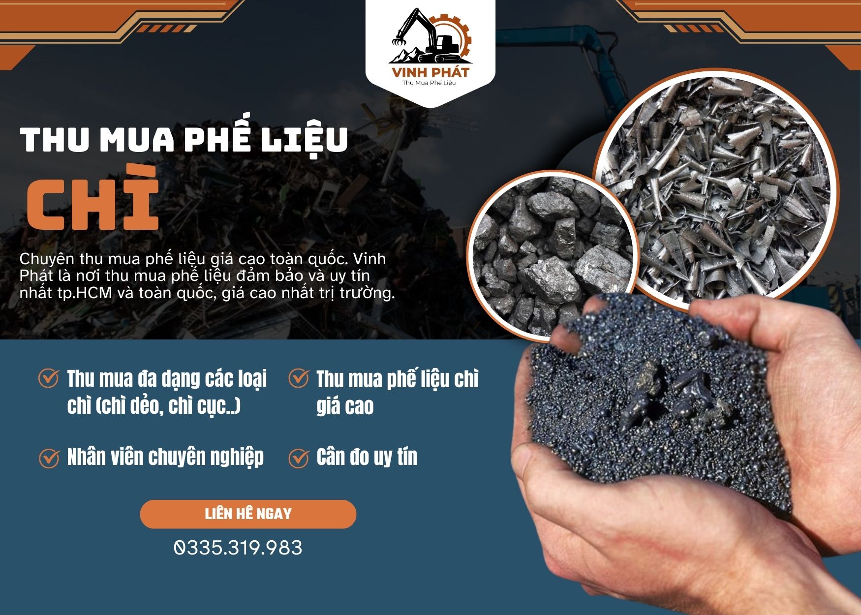 Thu Mua Phế Liệu Chì Giá Cao Tại TP.HCM - Báo Giá 2025