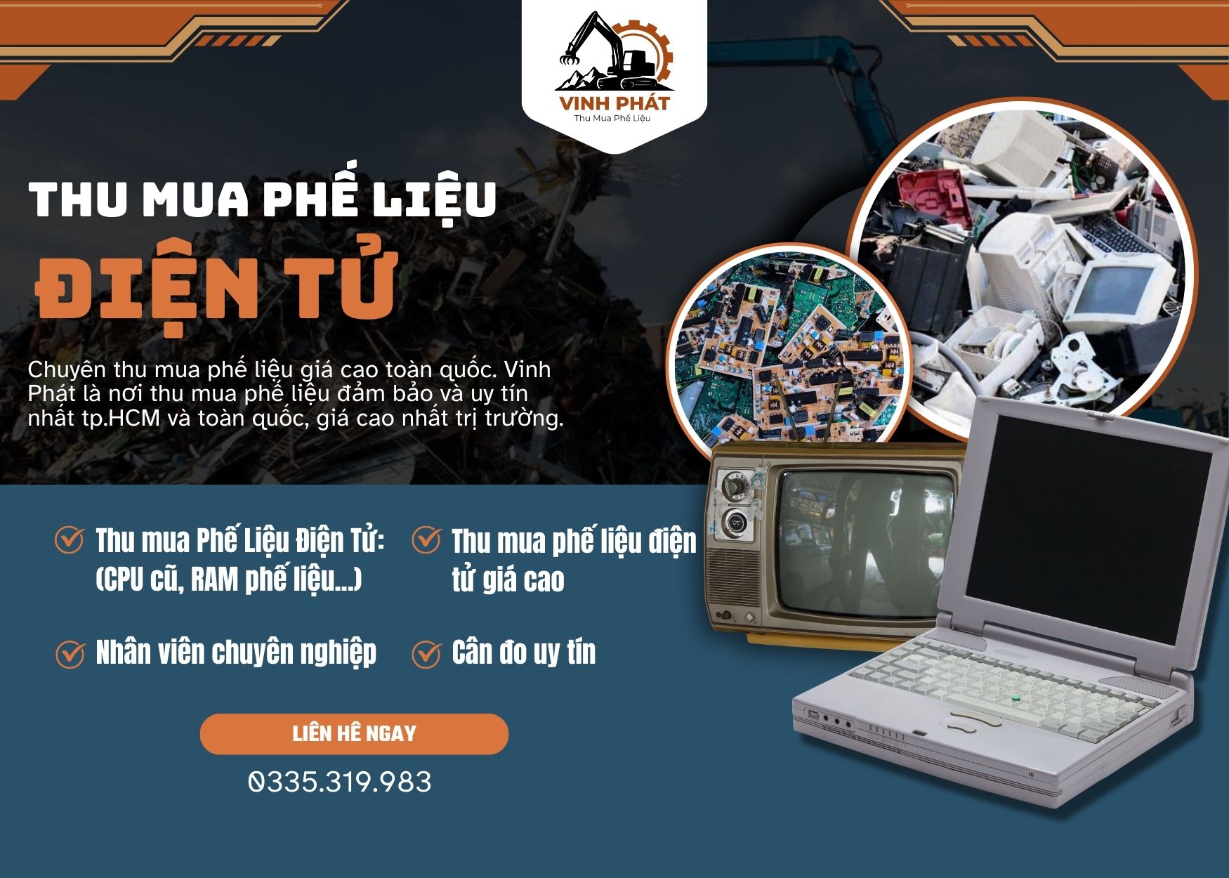 Thu Mua Phế Liệu Điện Tử Giá Cao Tại TP.HCM 2025