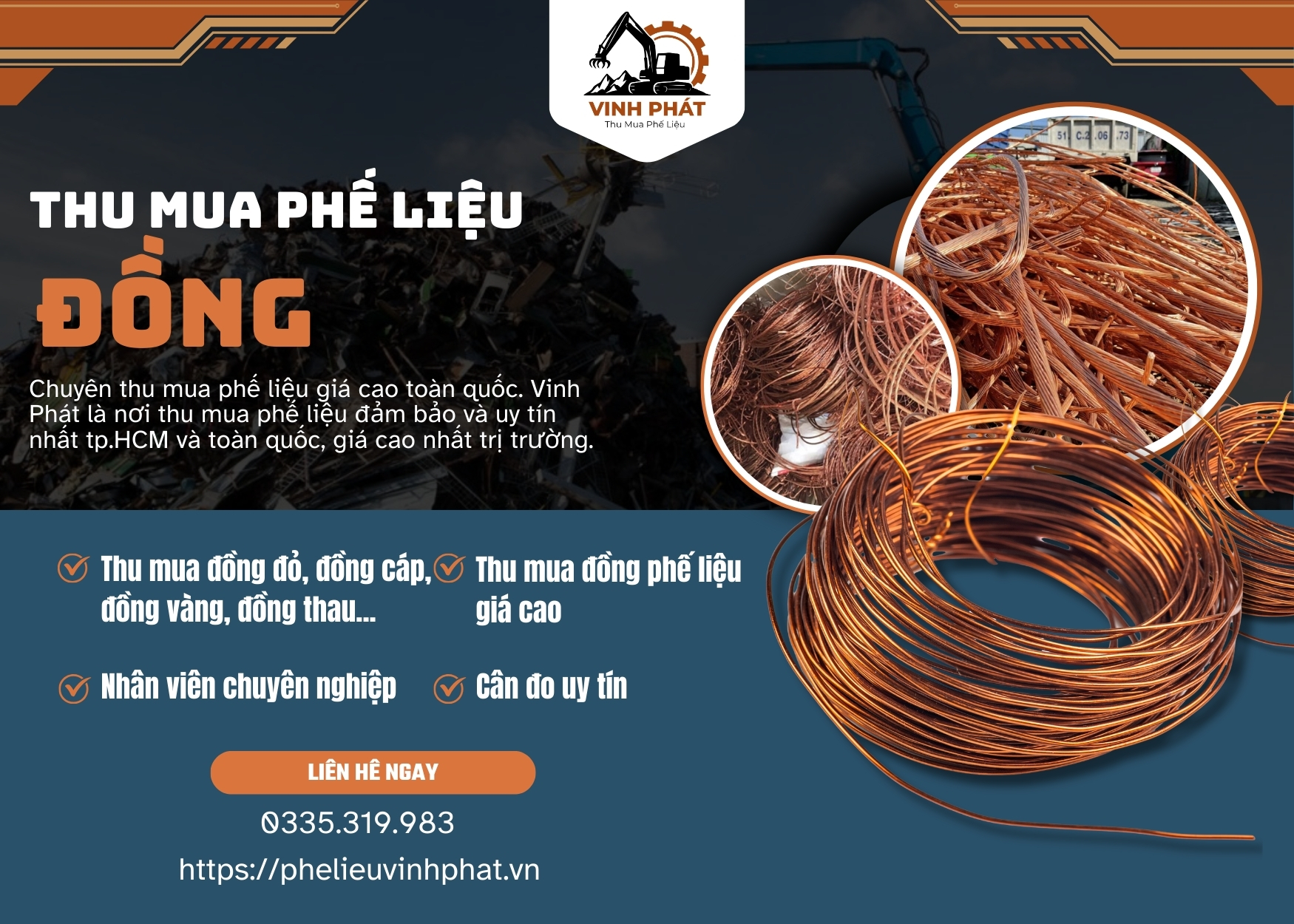Thu Mua Phế Liệu Đồng Giá Cao TPHCM – Báo Giá Chi Tiết 2025