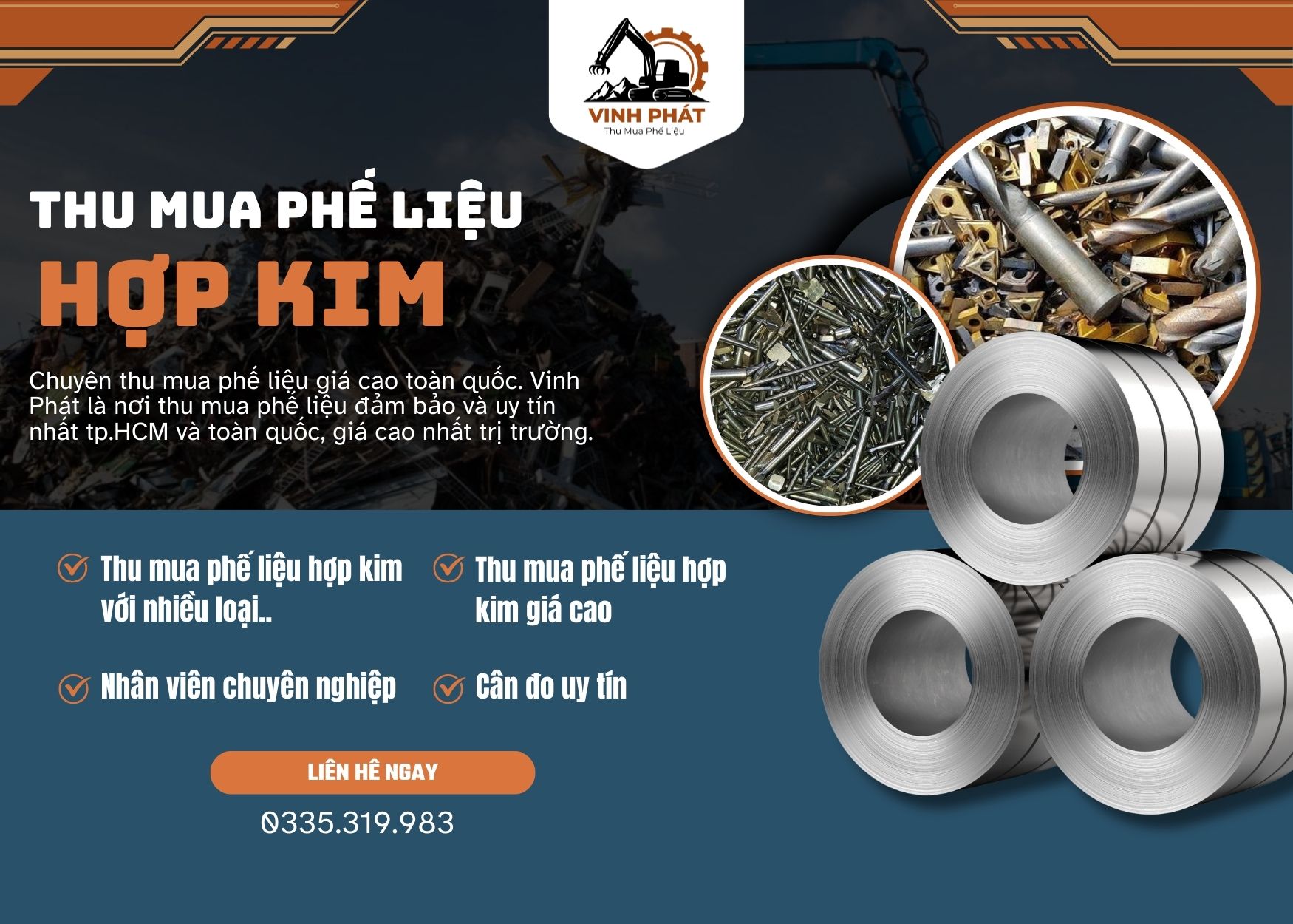Thu Mua Phế Liệu Hợp Kim Giá Cao Tại TP.HCM - Gọi Ngay!